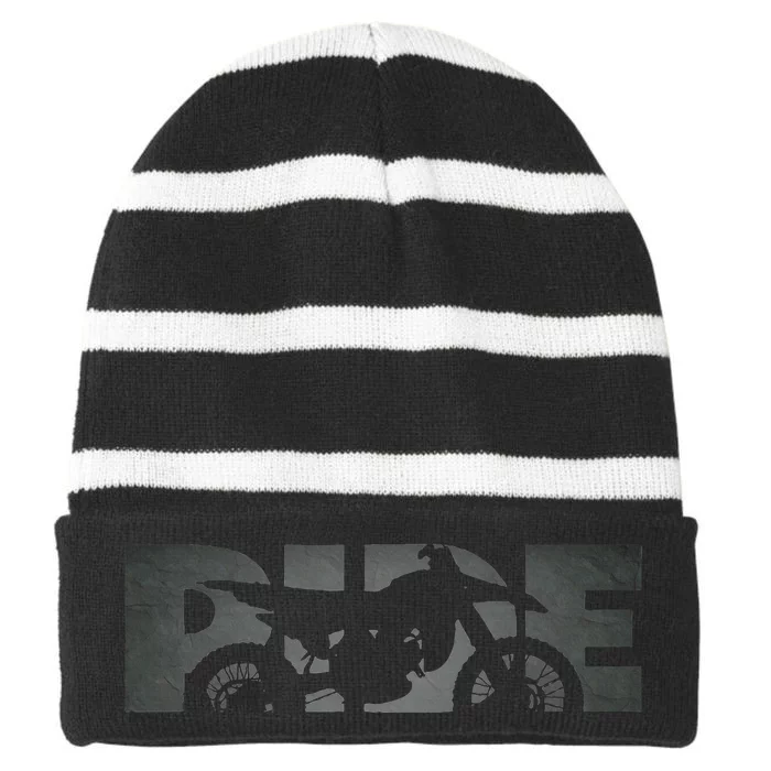 Motocross Apparel Dirt Bike Motocross Striped Beanie with Solid Band