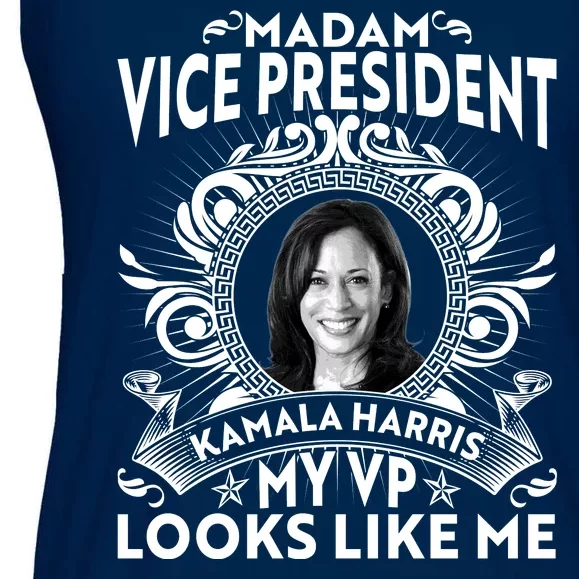 Madam Vice President Kamala Harris My VP Looks Like Me Ladies Essential Flowy Tank