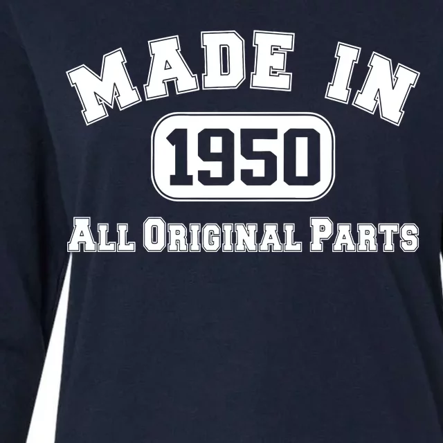 Made In 1950 All Original Parts Womens Cotton Relaxed Long Sleeve T-Shirt