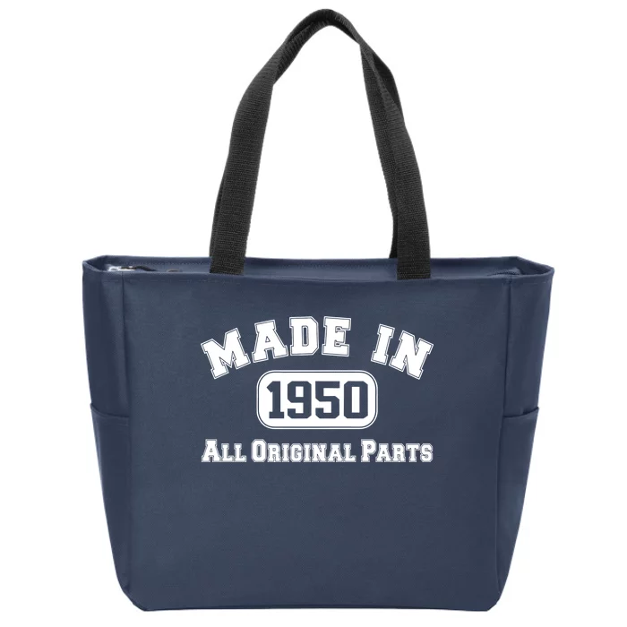 Made In 1950 All Original Parts Zip Tote Bag