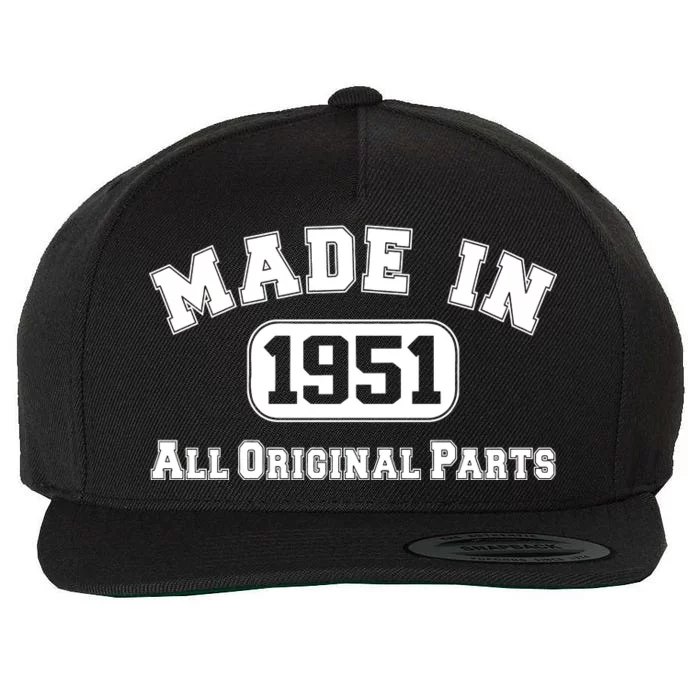 Made In 1951 All Original Parts Wool Snapback Cap