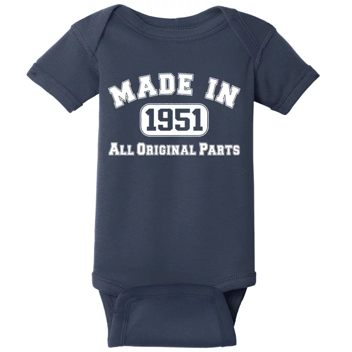 Made In 1951 All Original Parts Baby Bodysuit