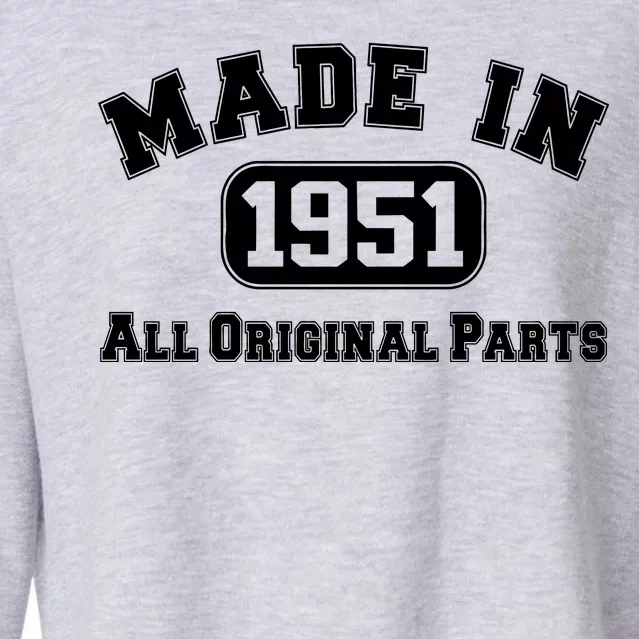 Made In 1951 All Original Parts Cropped Pullover Crew