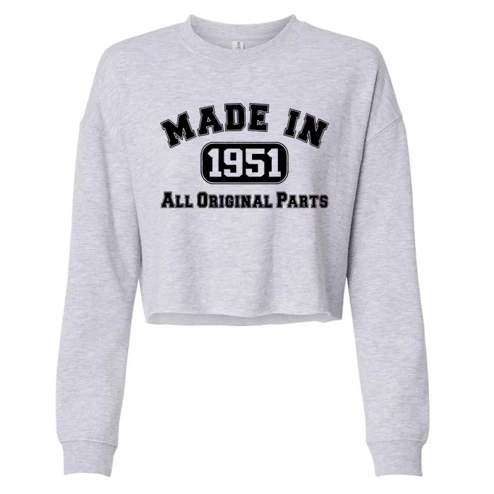 Made In 1951 All Original Parts Cropped Pullover Crew