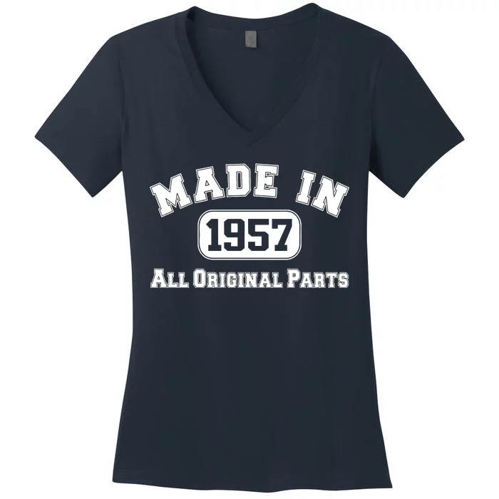 Made In 1957 All Original Parts Women's V-Neck T-Shirt