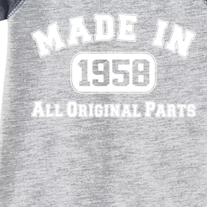 Made In 1958 All Original Parts Infant Baby Jersey Bodysuit