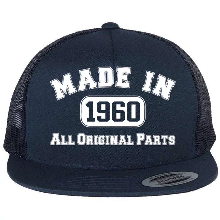 Made In 1960 All Original Parts Flat Bill Trucker Hat