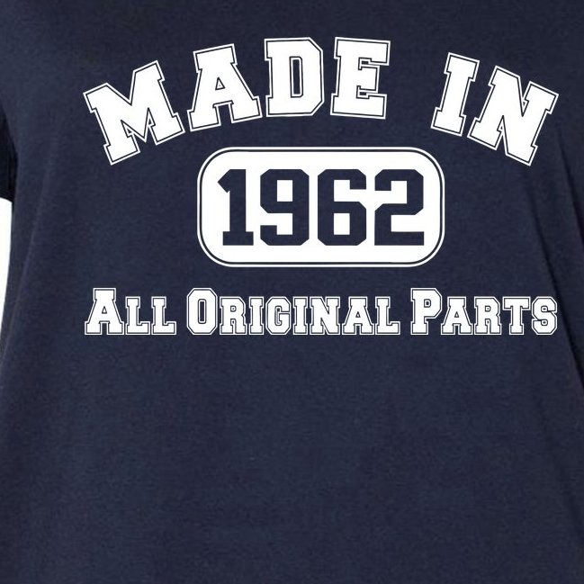 Made In 1962 All Original Parts Women's V-Neck Plus Size T-Shirt