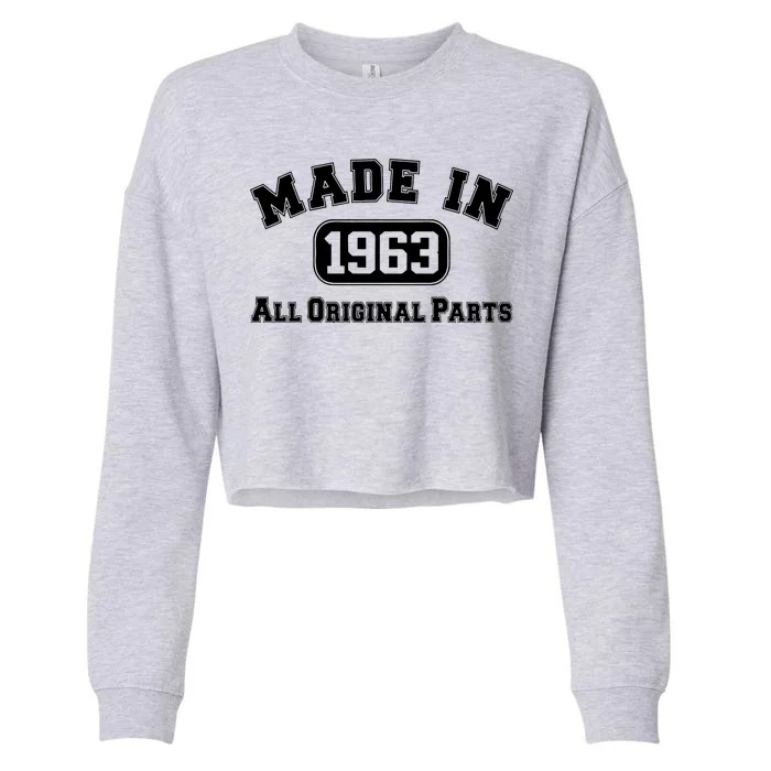 Made In 1963 All Original Parts Cropped Pullover Crew