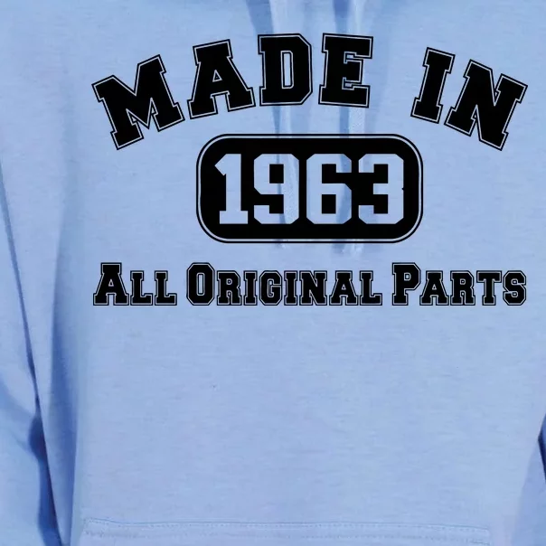 Made In 1963 All Original Parts Unisex Surf Hoodie