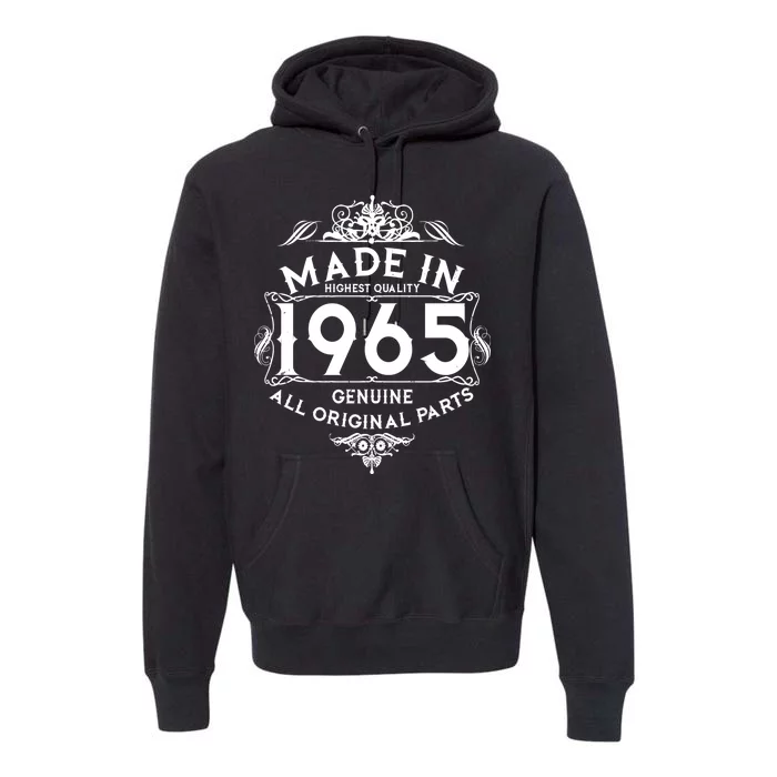 Made In 1965 Aged To Perfection Vintage Bithday Premium Hoodie