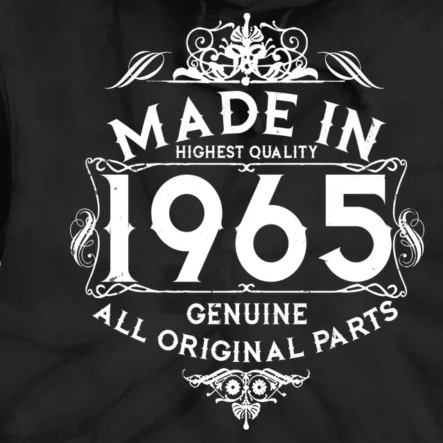 Made In 1965 Aged To Perfection Vintage Bithday Tie Dye Hoodie