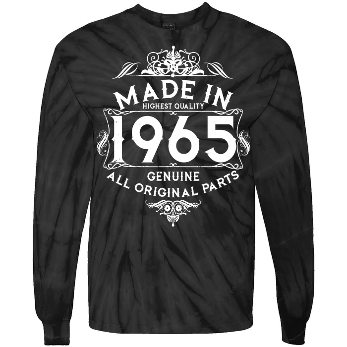 Made In 1965 Aged To Perfection Vintage Bithday Tie-Dye Long Sleeve Shirt