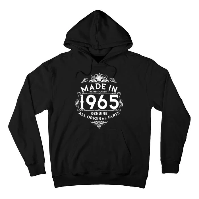 Made In 1965 Aged To Perfection Vintage Bithday Tall Hoodie