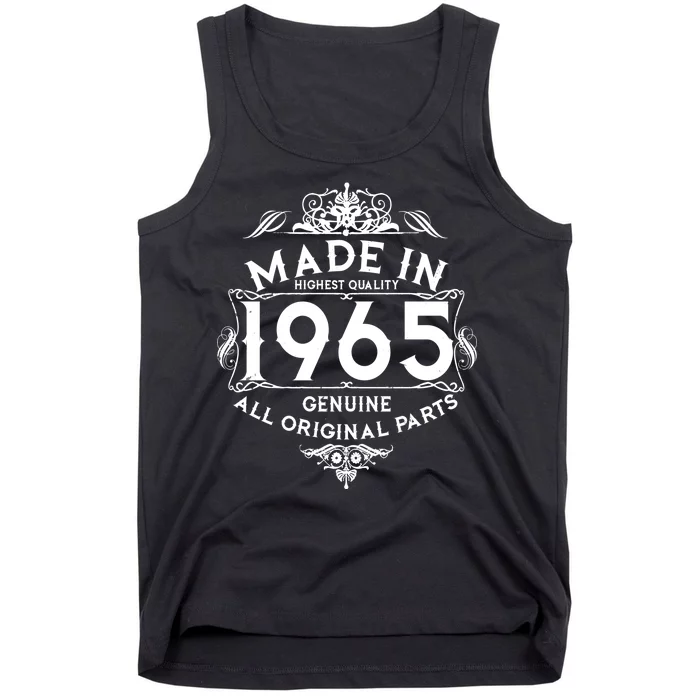 Made In 1965 Aged To Perfection Vintage Bithday Tank Top