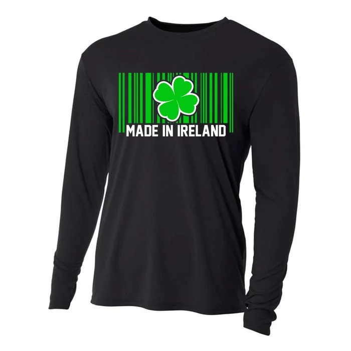 Made In Ireland -Irish Distressed Logo Cooling Performance Long Sleeve Crew