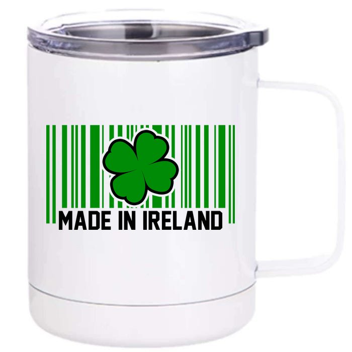 Made In Ireland -Irish Distressed Logo Front & Back 12oz Stainless Steel Tumbler Cup