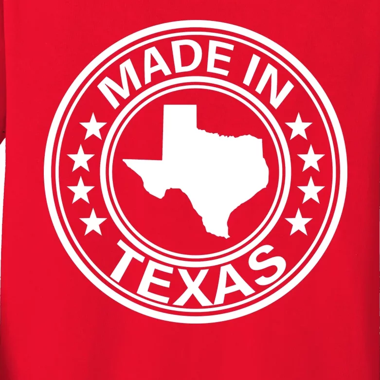 Made In Texas Kids Long Sleeve Shirt