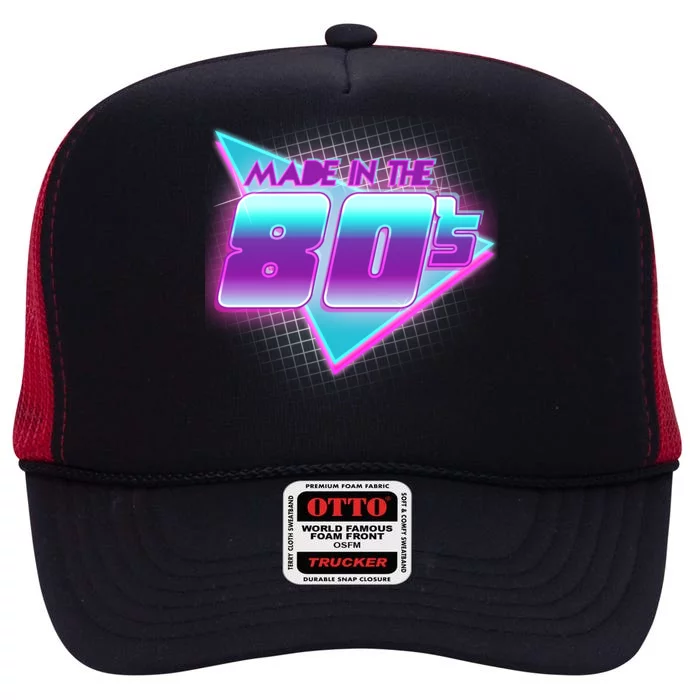 Made In The 80's Cool Retro 1980s High Crown Mesh Trucker Hat