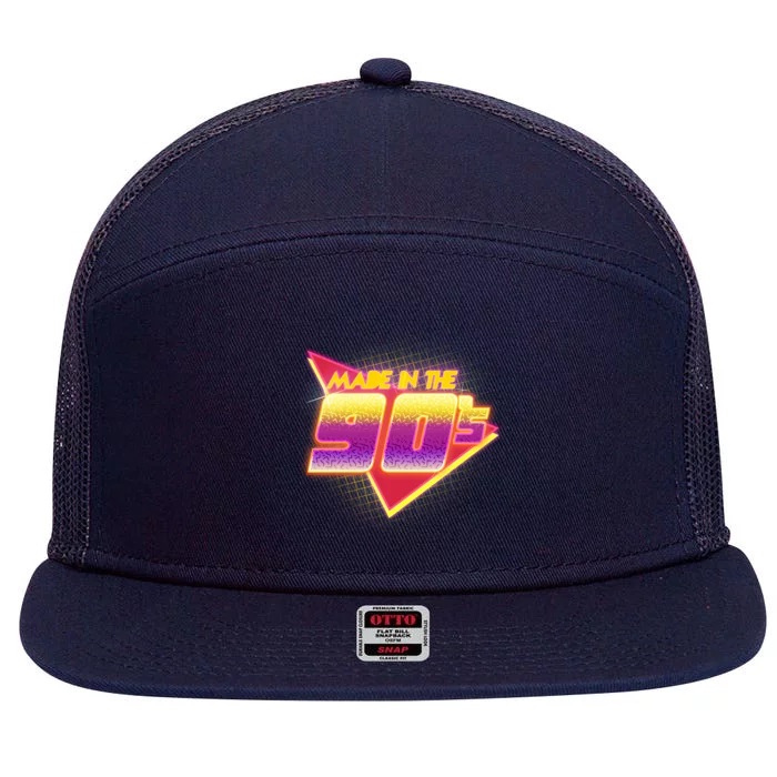 Made In The 90s Retro 7 Panel Mesh Trucker Snapback Hat