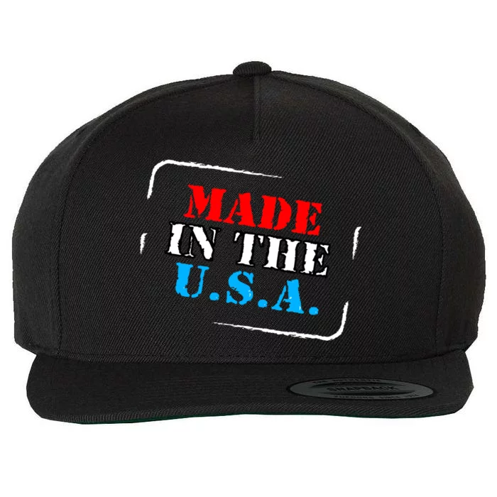 Made In The USA Wool Snapback Cap