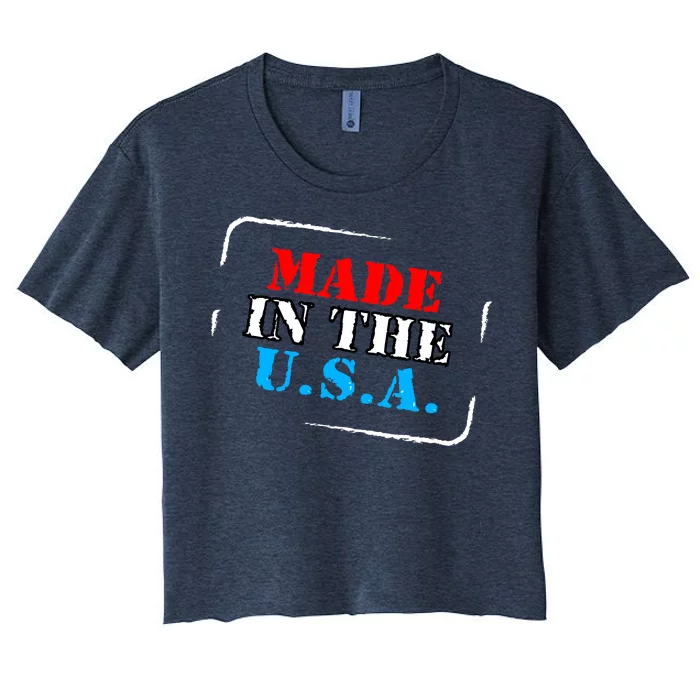 Made In The USA Women's Crop Top Tee