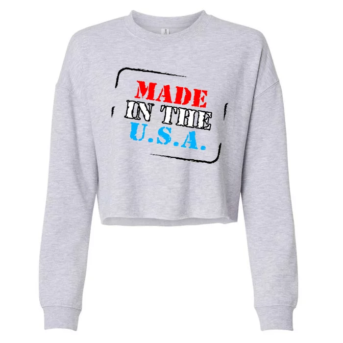 Made In The USA Cropped Pullover Crew