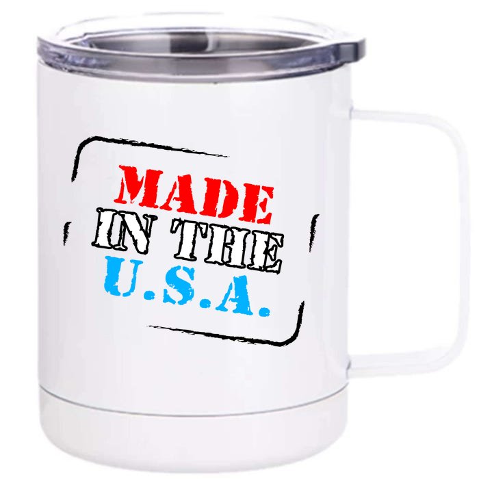 Made In The USA Front & Back 12oz Stainless Steel Tumbler Cup