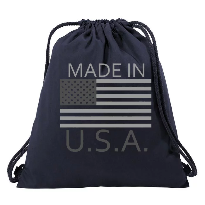 Made In USA Gray Style Drawstring Bag