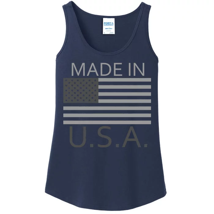 Made In USA Gray Style Ladies Essential Tank