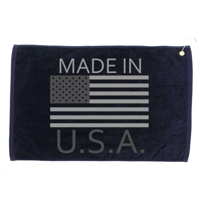 Made In USA Gray Style Grommeted Golf Towel