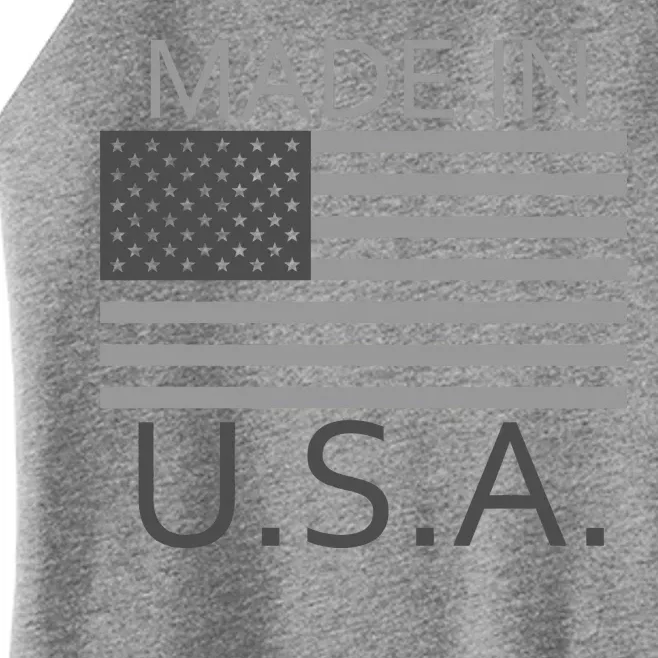 Made In USA Gray Style Women’s Perfect Tri Rocker Tank