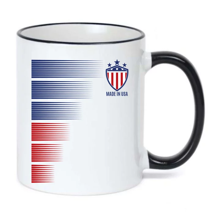 Made In USA Soccer Team Flag Black Color Changing Mug