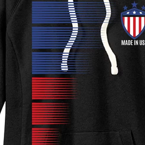 Made In USA Soccer Team Flag Women's Fleece Hoodie