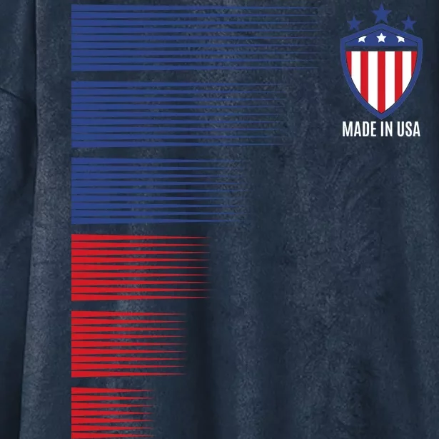 Made In USA Soccer Team Flag Hooded Wearable Blanket