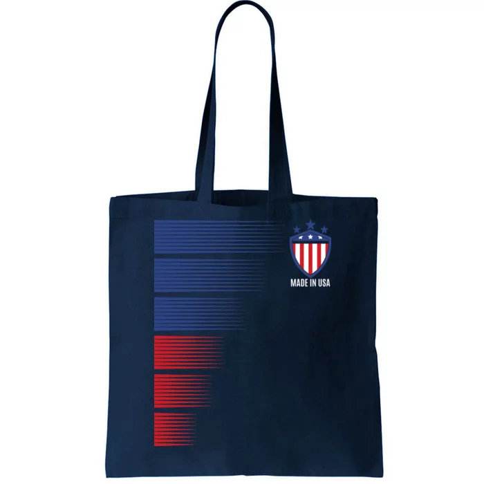 Made In USA Soccer Team Flag Tote Bag