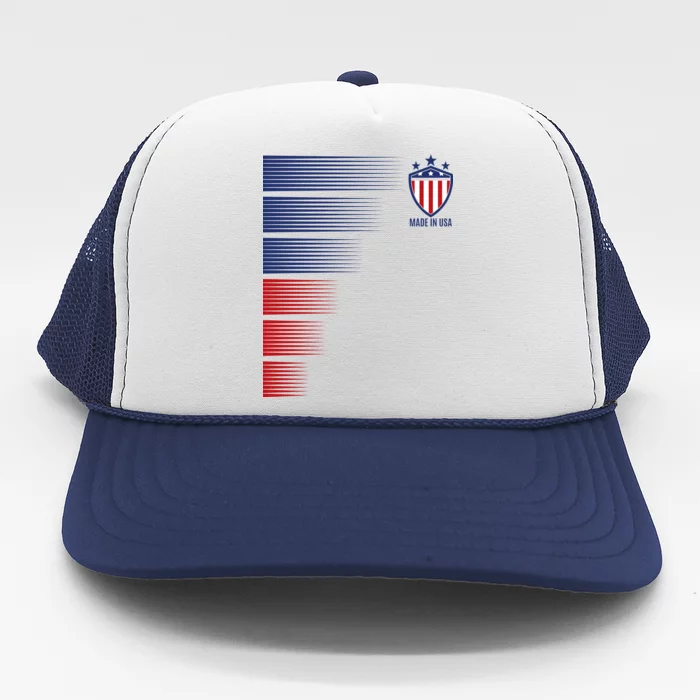 Made In USA Soccer Team Flag Trucker Hat