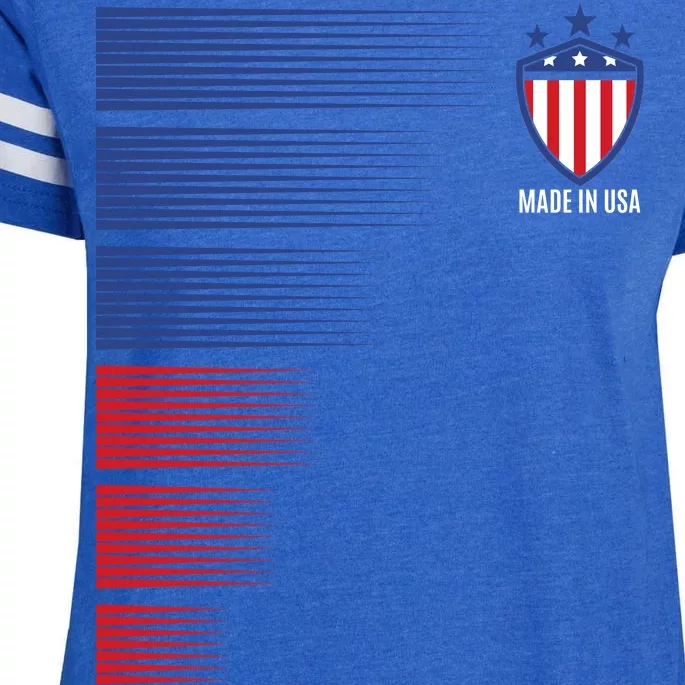 Made In USA Soccer Team Flag Enza Ladies Jersey Football T-Shirt