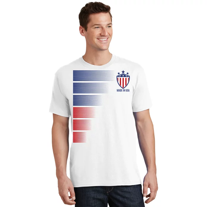 Teeshirtpalace Made in USA Soccer Team Flag T-Shirt