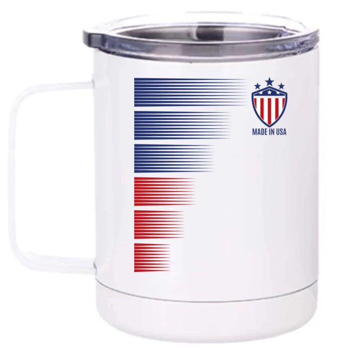 Made In USA Soccer Team Flag Front & Back 12oz Stainless Steel Tumbler Cup