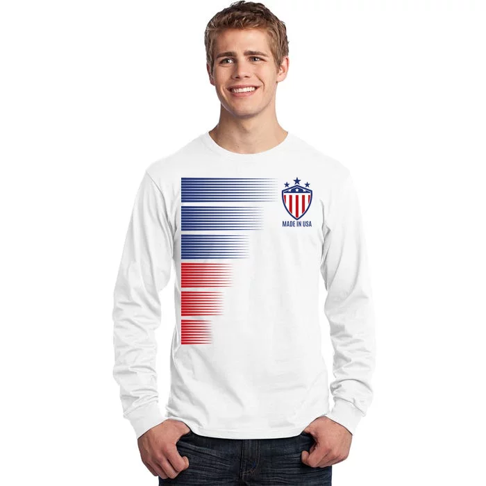 Made In USA Soccer Team Flag Tall Long Sleeve T-Shirt