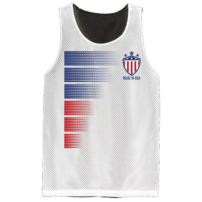 Made In USA Soccer Team Flag Mesh Reversible Basketball Jersey Tank