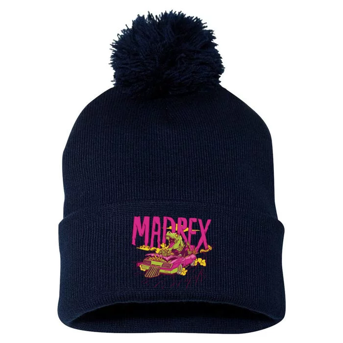 Madrex Trex Driving Pom Pom 12in Knit Beanie