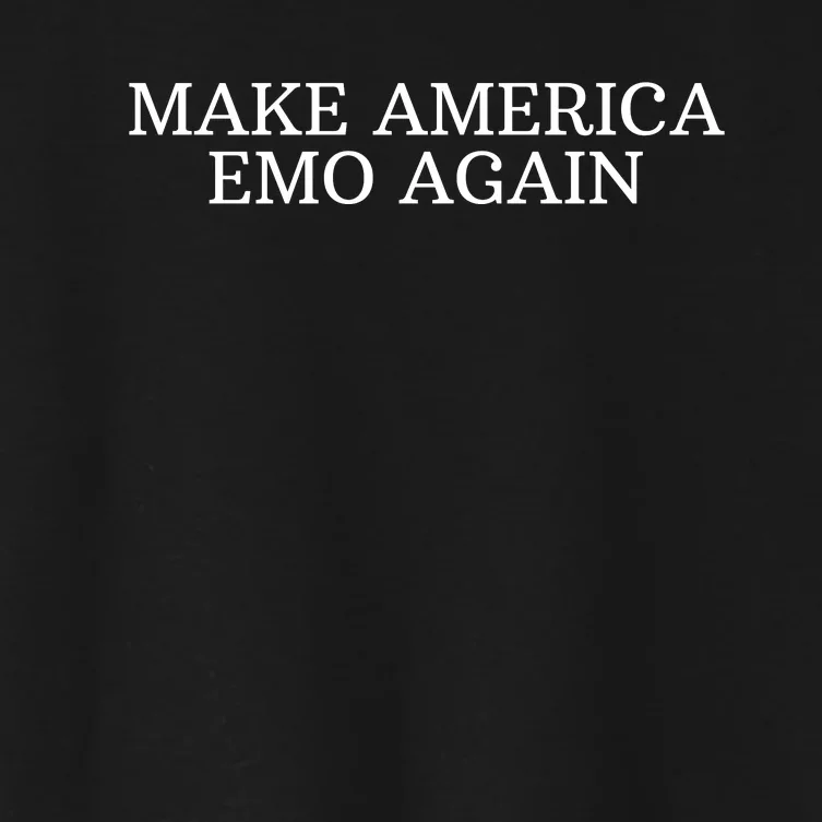 Make America Emo Again Funny America Emo Women's Crop Top Tee