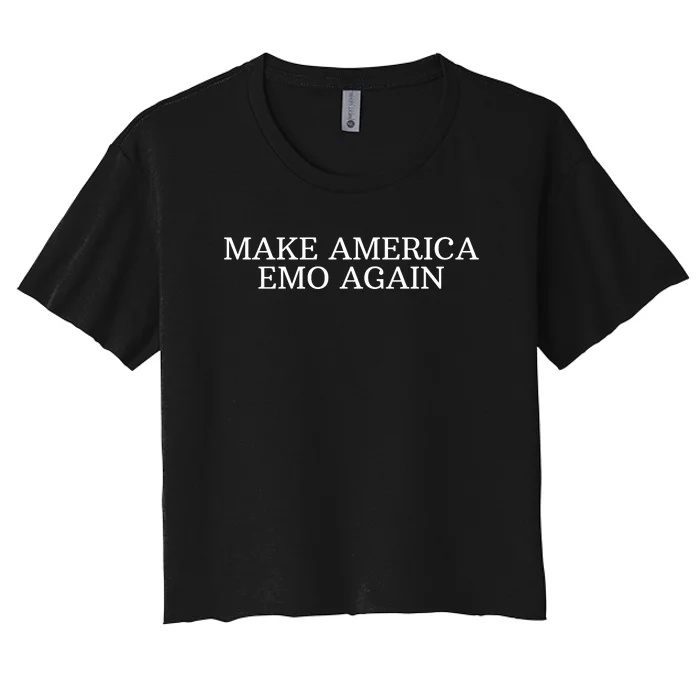 Make America Emo Again Funny America Emo Women's Crop Top Tee