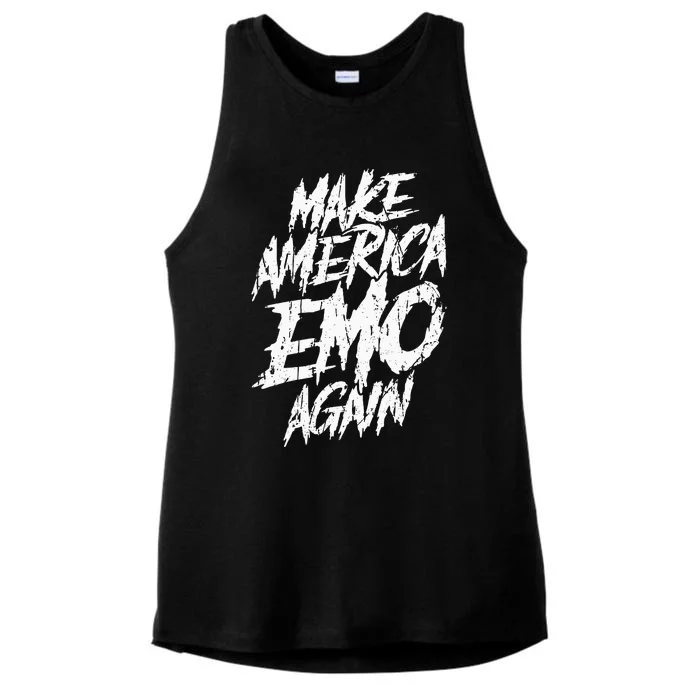 Make America Emo Again Emo Culture Ladies Tri-Blend Wicking Tank