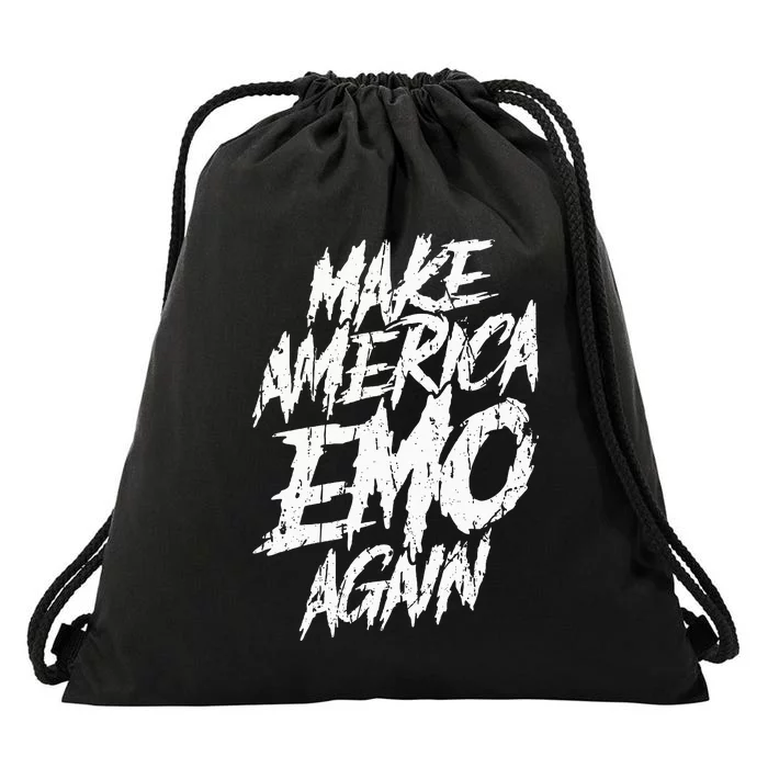 Make America Emo Again Emo Culture Drawstring Bag