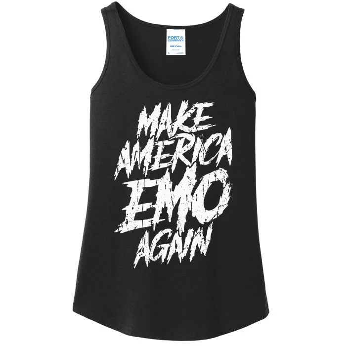 Make America Emo Again Emo Culture Ladies Essential Tank