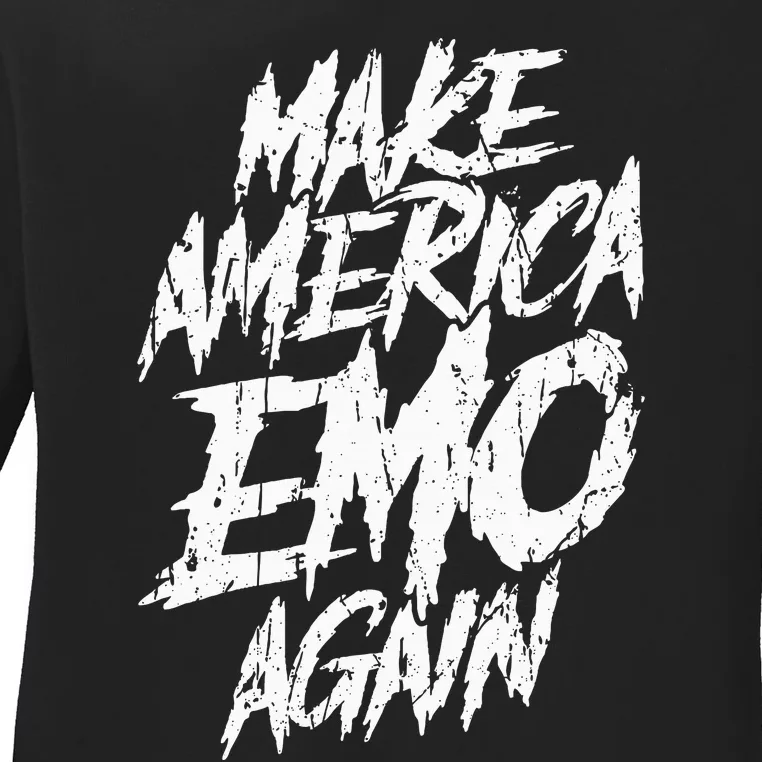 Make America Emo Again Emo Culture Ladies Long Sleeve Shirt