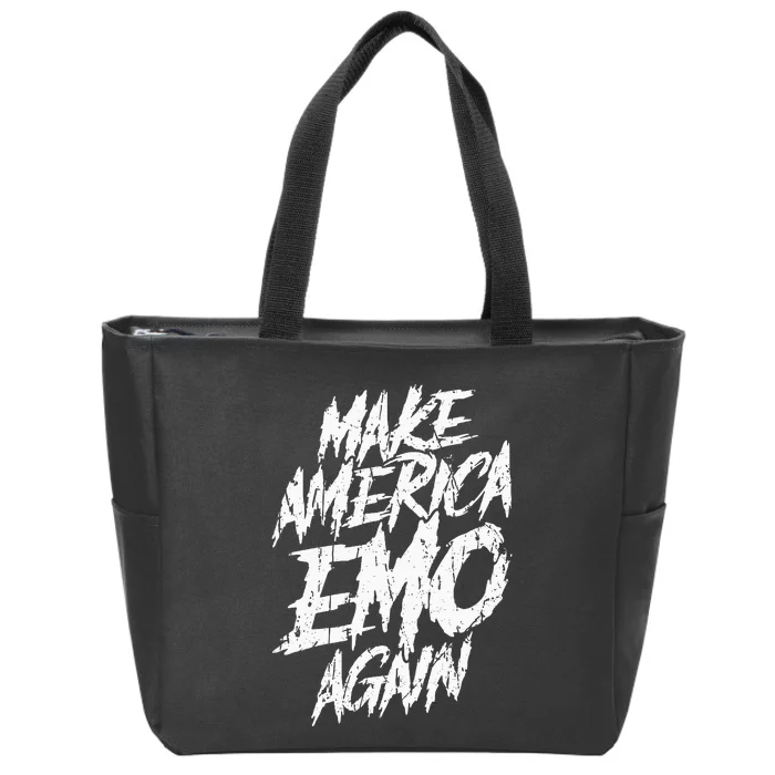 Make America Emo Again Emo Culture Zip Tote Bag